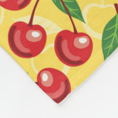 さくらんぼパターン フリースブランケット (角)