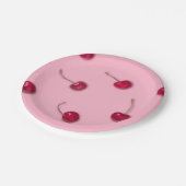 さくらんぼパターン ペーパープレート (アングル)