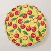 さくらんぼパターン ラウンドクッション (裏面)