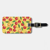 さくらんぼパターン ラゲッジタグ (正面横)