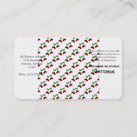 さくらんぼパターン 名刺 (裏面)
