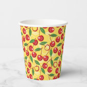 さくらんぼパターン 紙コップ (正面)