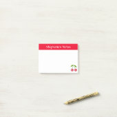 さくらんぼパーソナライズされたディスコボール ポストイット (デスク上)