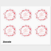 さくらんぼパーソナライズされたブロッサムリース |シール ラウンドシール (シート)