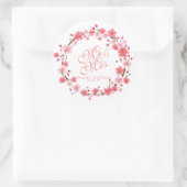 さくらんぼパーソナライズされたブロッサムリース |シール ラウンドシール (バッグ)