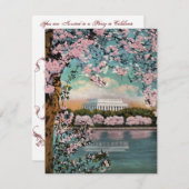 さくらんぼパーティの招待状 招待状 (正面/裏面)