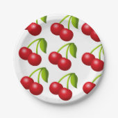 さくらんぼパーティー紙プレート接待食 ペーパープレート (正面)