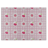 さくらんぼピクニックガラス切断板 カッティングボード (正面)