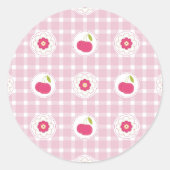 さくらんぼピクニックスタンプ ラウンドシール (正面)