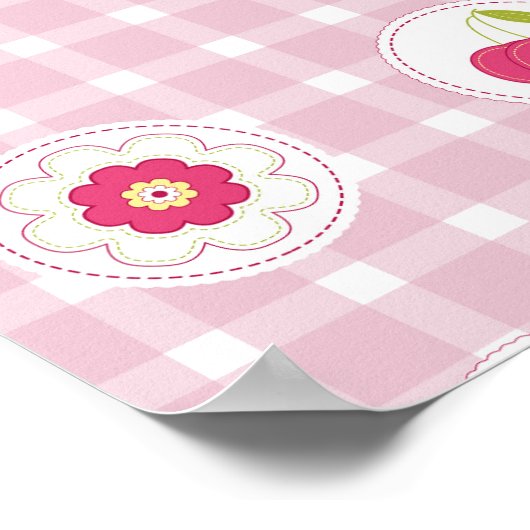 さくらんぼピクニックポスター ポスター (角)