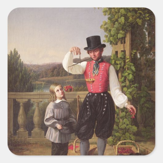 さくらんぼピッカー スクエアシール (正面)