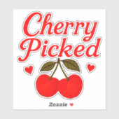 さくらんぼピックオンズハートロマンティックコテージコア シール (シート)