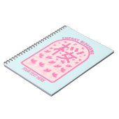 さくらんぼピンクの花ジャパン ノートブック (左側)