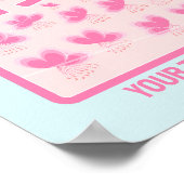 さくらんぼピンクの花ジャパン ポスター (角)