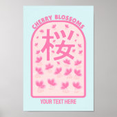 さくらんぼピンクの花ジャパン ポスター (正面)