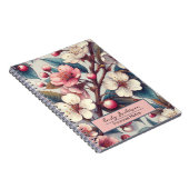 さくらんぼピンクの花フローラ日本の桜 ノートブック (右側)