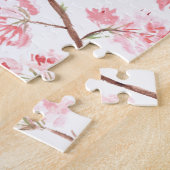さくらんぼピンクの花桜 日本の ジグソーパズル (側面)