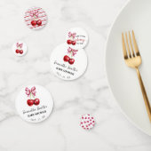 さくらんぼピンクコケットベビーシャワー紙吹雪 コンフェッティ (グループ)