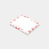 さくらんぼピンクコケットミニマパーソナライズされたリスト ポストイット (アングル)