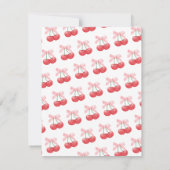 さくらんぼピンクコケパーソナライズされたートカードセット ノートカード (裏面)