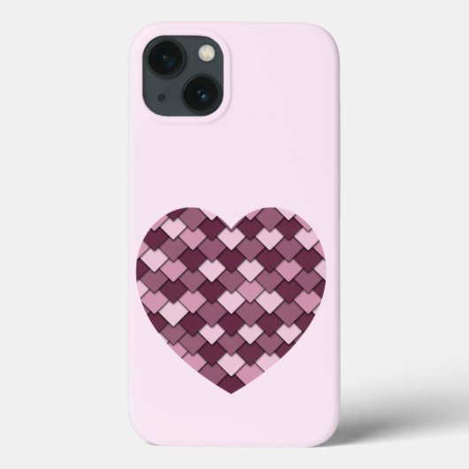 さくらんぼピンクスクエアとダイヤモンドハート Case-Mate iPhoneケース (裏面)