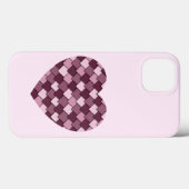 さくらんぼピンクスクエアとダイヤモンドハート Case-Mate iPhoneケース (裏面 (横))
