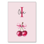 さくらんぼピンクバースデーパーティー テーブルナンバー (裏面)