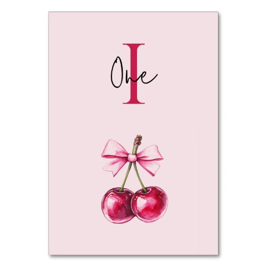 さくらんぼピンクバースデーパーティー テーブルナンバー (裏面)