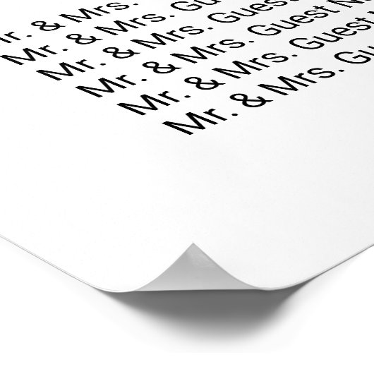 さくらんぼピンクフローラ結婚の座席表 ポスター (角)