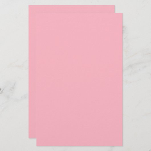 さくらんぼピンク無地の色 便箋 (正面/裏面)