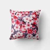 さくらんぼピンク花柄 クッション (裏面)