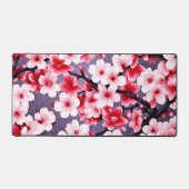 さくらんぼピンク花柄 デスクマット (正面)