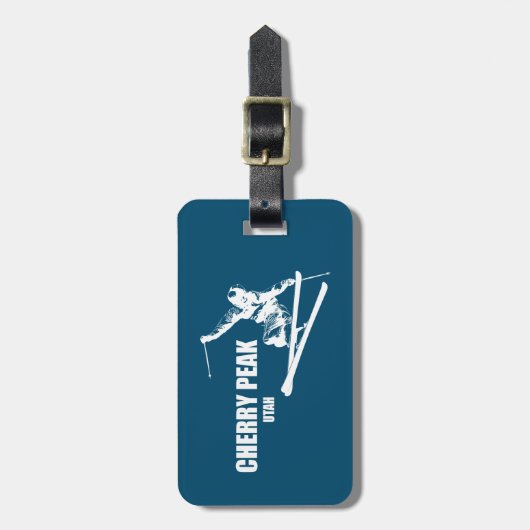 さくらんぼピークリゾートスキーヤー ラゲッジタグ (正面縦)