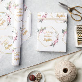 さくらんぼファンシーブロッサム21歳の誕生日ラッピング紙 ラッピングペーパー