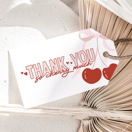 さくらんぼファーストコケットガールズ誕生日の好意 ギフトタグ