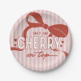 さくらんぼファーストコケット女子1歳の誕生日 ペーパープレート