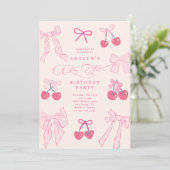 さくらんぼファースト・ガール1st誕生日パーティー 招待状 (スタンド正面)
