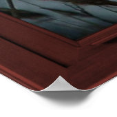 さくらんぼフェイクウッドウィンドウ幻想 – 鳥の群れ ポスター (角)