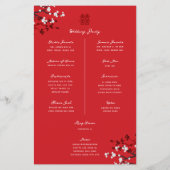 さくらんぼフラズダブルシイ中国の結婚式 プログラム (裏面)