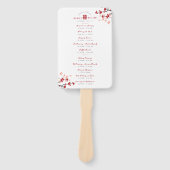 さくらんぼフラズダブルシイ中国の結婚式 プログラム ハンドファン (正面)