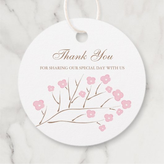 さくらんぼフラズツリーブランチ結婚ズ フェイバータグ (裏面)