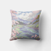 さくらんぼフラズパステルウォーターカラーランドスケープ クッション (裏面)