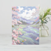 さくらんぼフラズパステルウォーターカラーランドスケープ シーズンカード (スタンド正面)