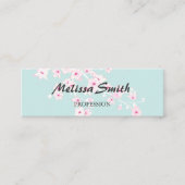 さくらんぼフラズピンクターコイズフローラ スキニー名刺 (正面)