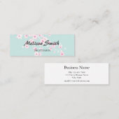 さくらんぼフラズピンクターコイズフローラ スキニー名刺 (正面/裏面)