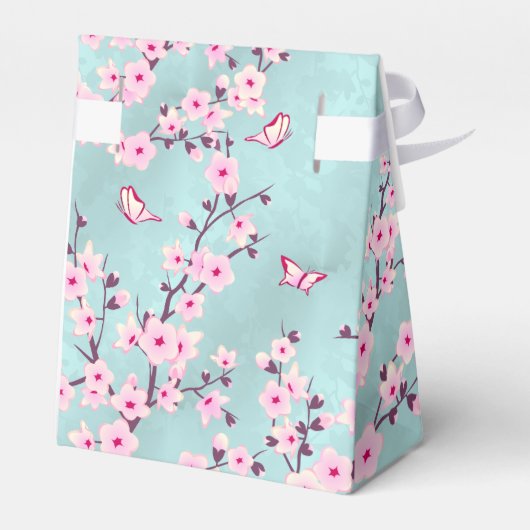 さくらんぼフラズピンクターコイズ |カスタムウェディング フェイバーボックス (裏面サイド)