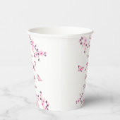 さくらんぼフラズピンクホワイトカスタム誕生日 紙コップ (右)