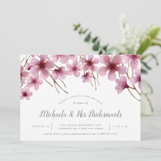 さくらんぼフラズブリデスメイドブルンチ招待状 招待状 (スタンド正面)