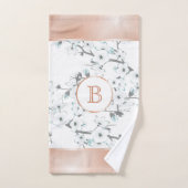 さくらんぼフラズミントホワイトローズモノグラム バスタオルセット (ハンドタオル)