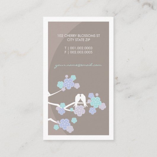 さくらんぼフラズラブバード桜フラワーブランチ 名刺 (裏面)